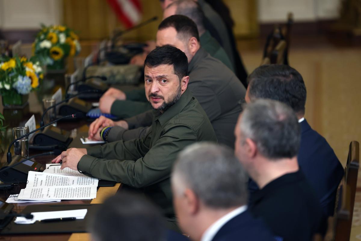 Zelensky during talks with the Biden administration in Washington DC in August. Photo: EPA-EFE/JULIA NIKHINSON / POOL