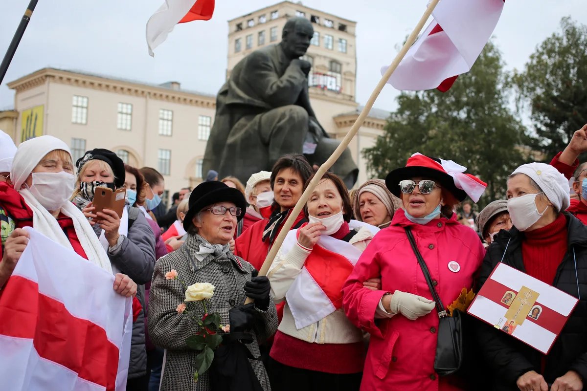 Bahinskaya protests the results of the presidential election, Minsk, 26 October 2020. Photo: AP Photo / Scanpix / LETA